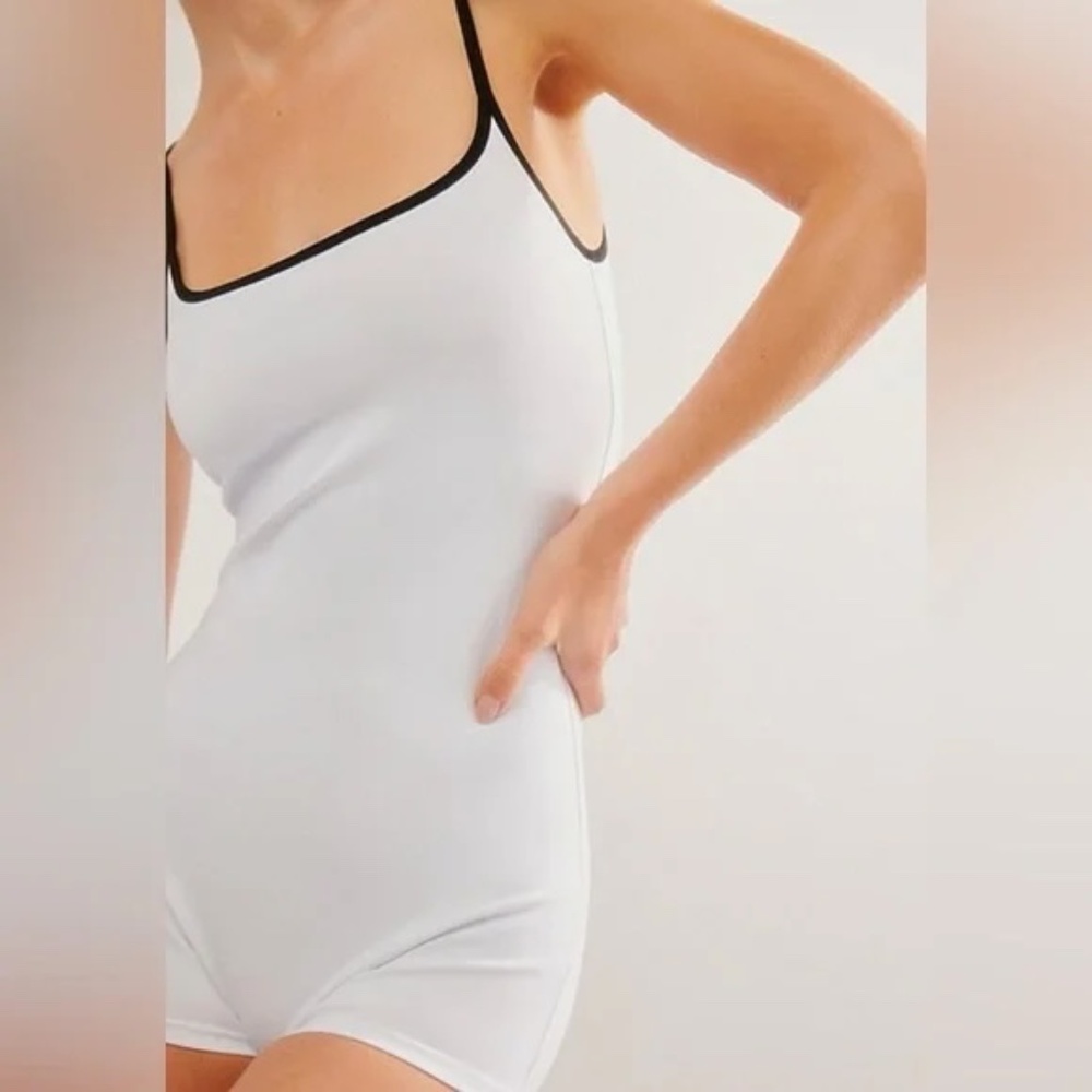 Free People Intimately Basique Boyshort Athletic Yoga Lounge Romper Onesie